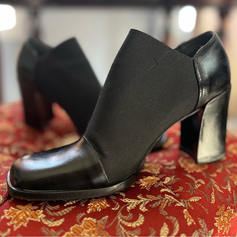 Nine West Black Heeled Slip On Shoes ❤️